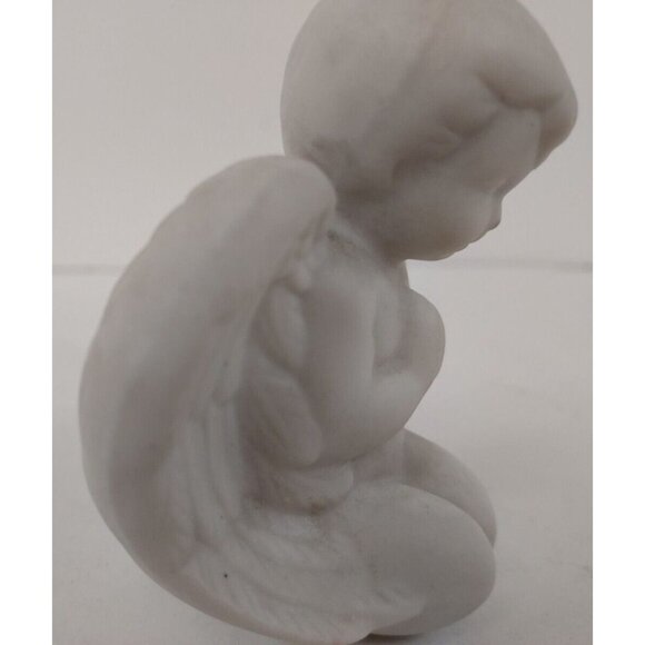 Angel Figurine Ceramic Bisque- Praying Unbranded White - Picture 6 of 6